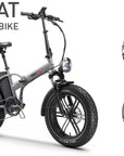 Bici Elettrica Pieghevole RKS NERO-M (GRIGIO)