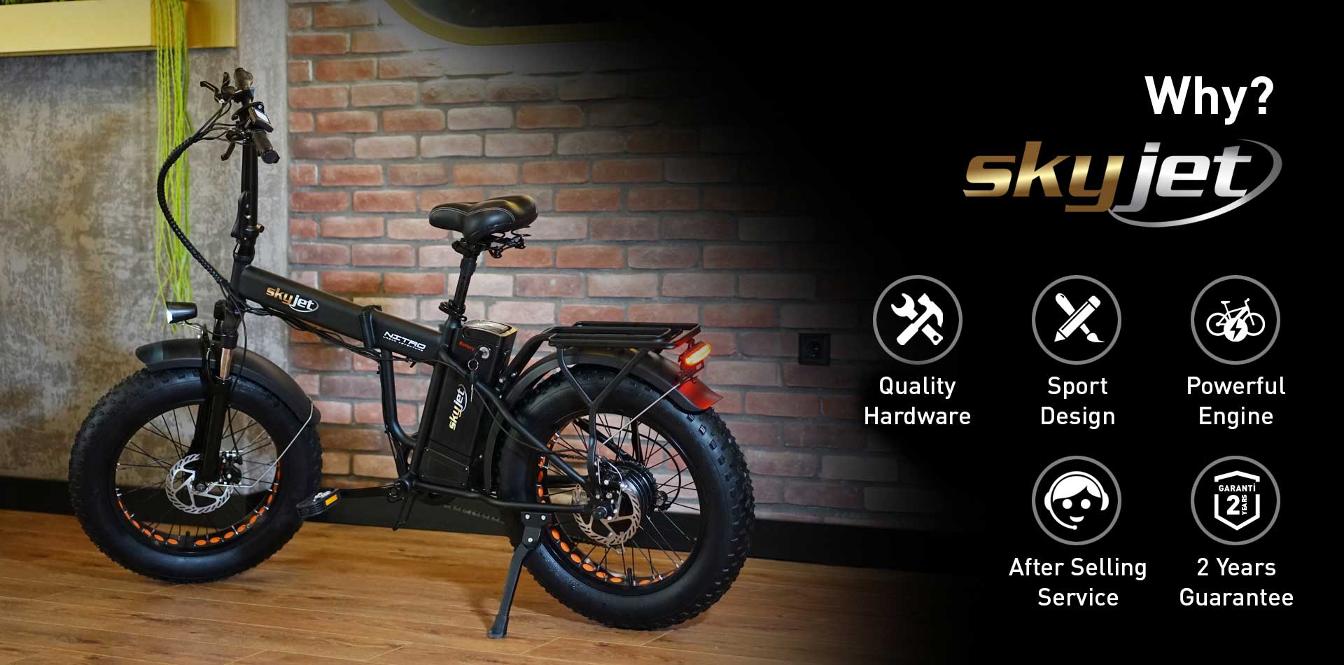 Bici Elettrica Pieghevole Skyjet Nitro (Nero)